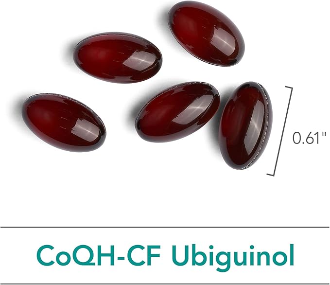 Nutricology CoQH-CF Ubiquinol 100mg Supplement - Un-Oxidized CoQ10, Supports Cardiovascular Health, Immune System Support, Stable, Bioavailable, Softgels - 60 Count