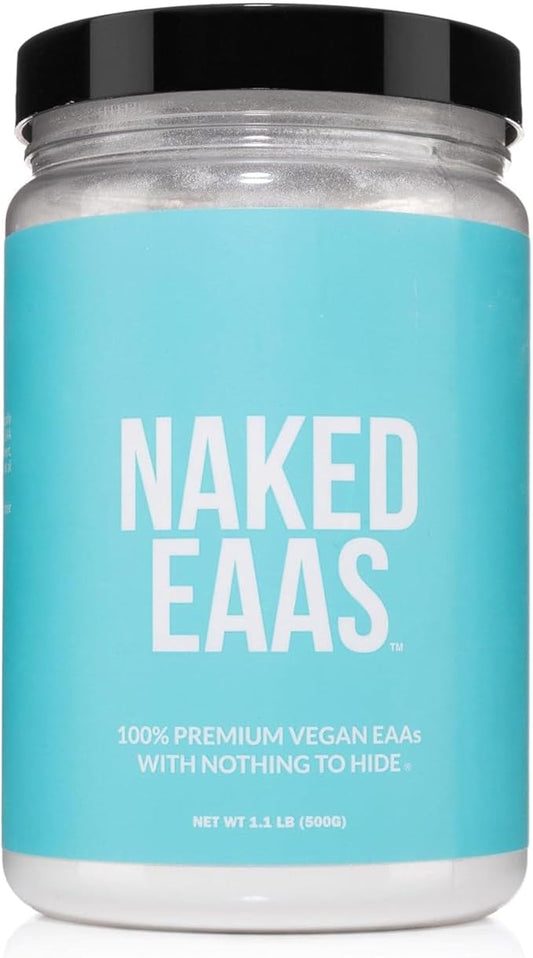NAKED EAAs Amino Acids Powder - 50 Servings - Vegan Unflavored Essential Amino Acids 500 Grams - Instantized All Natural EAAs Powder Supplement