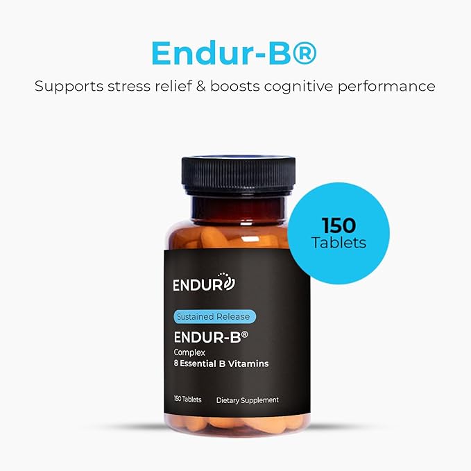 Endur-B Complex - Sustained Release - Vitamin B Supplement with B1, B2, B3, B6, B12, Folic Acid, Biotin - 150 Tablets Company
