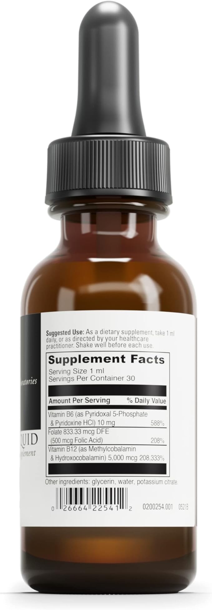 DAVINCI Labs B12 MC Liquid - Helps Support Cardiovascular Health, Healthy Energy Levels & Healthy Blood & Nerve Cells with Liquid Vitamin B12, Folic Acid & Vitamin B6* - 30mL (30 Servings)