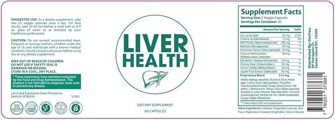 Pure Liver Health | Liver Detox & Cleansing Repair Formula with Natural Nutrients