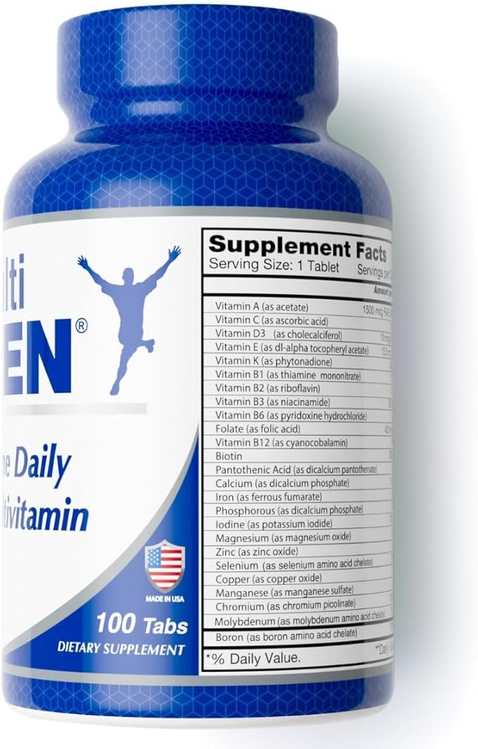 Multi Men 100 Tablets - Dietary Supplement - Vitamins & Minerals - Herbs - Amino Acids - Antioxidants