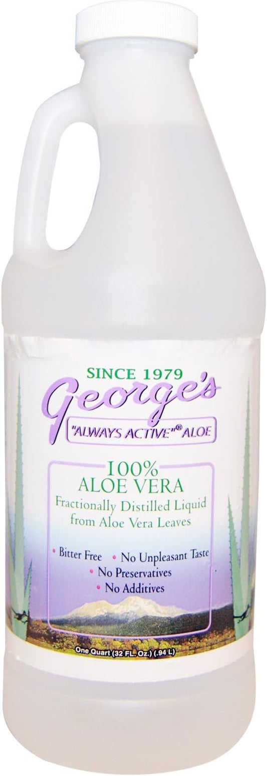 George's Aloe Vera, 100% Aloe Vera Liquid, 32 fl oz (.94 l)