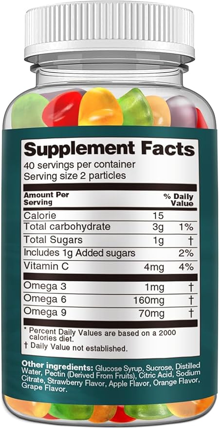 (1-Pack) Organic Hemp Gummies High Potency Edibles Hemp Oil Gummy Supplement Advanced Extra Strength - Extract from Hemp Plant Vegan, Non-GMO