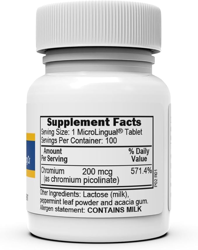 Superior Source Chromium Picolinate - Supplement Formula Supports Healthy Sugar Metabolism - 500 mcg, 50 Instant Dissolve Tablets