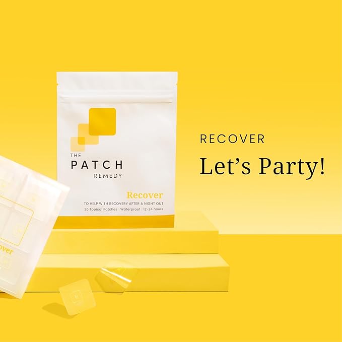 Recover Patch - 30 Topical Patches for a Night Out with Glutathione & Milk Thistle Extract for Pre & Post Party Recovery Relief Transdermal Skin Support