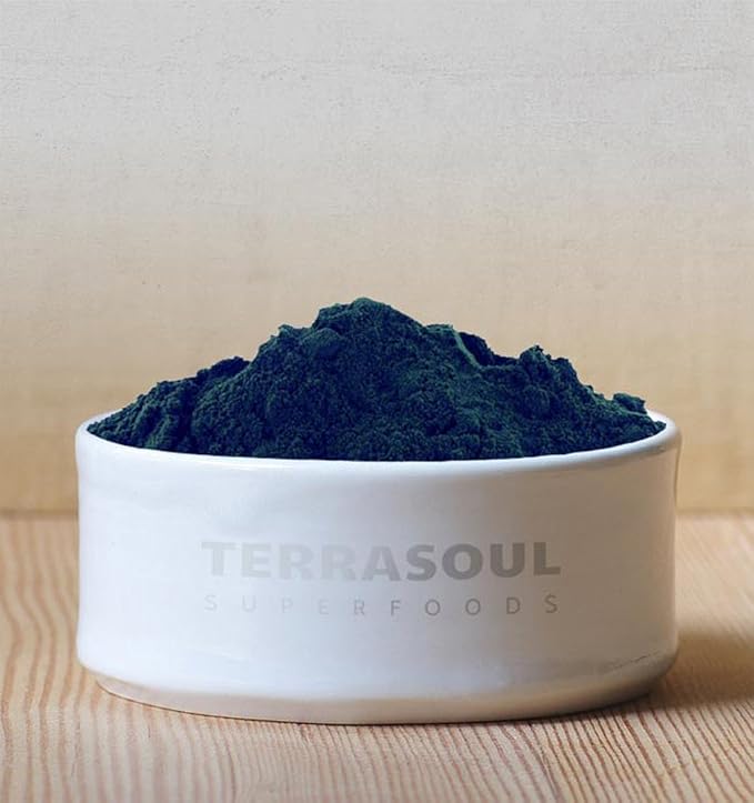 Terrasoul Superfoods Organic Spirulina Powder, 6 Oz, Vegan Protein, Green Superfood Boost for Smoothies, Detoxifying Elixirs, and Immune Support
