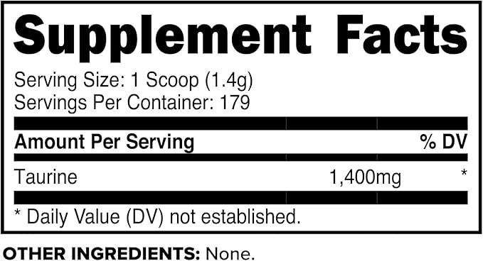 PrimaForce Taurine Powder, 250 Grams - Non-GMO & Gluten Free Supplement