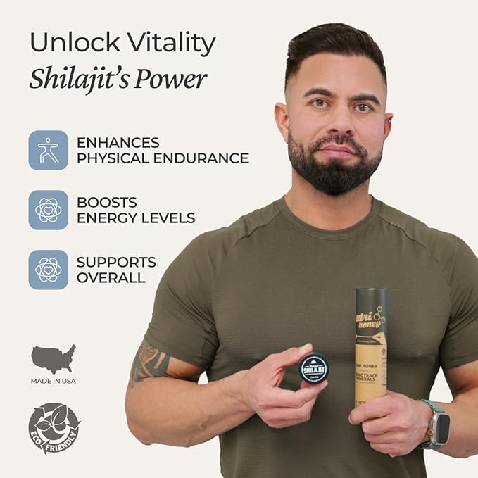 NATURAL SHILAJIT Bundle – 5.3 oz Resin + 30 Shilajit Honey Sticks with Raw Honey, Fulvic Acid & Trace Minerals for Energy & Immune Support