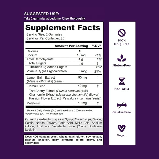 Goli Nutritional Supplement, Extra Strength Sleep Gummy 10mg Melatonin - 250 Count - Gluten-Free, Vegan, Non-GMO, and Gelatin-Free