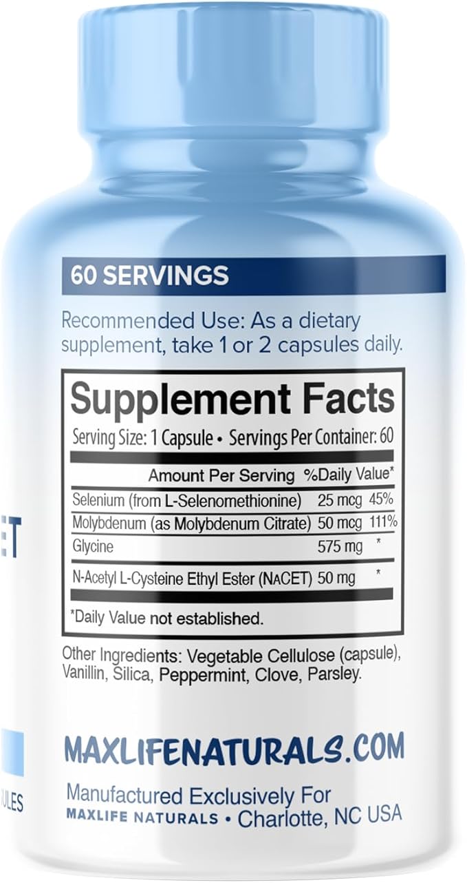 Neuro NACET - N-Acetyl Cysteine Ethyl Ester - 20x More Bioavailable Than NAC 1000mg - 10x Higher Glutathione Boost Over Liposomal Glutathione - NAC Ethyl Ester with Glycine, Selenium, Brain Support
