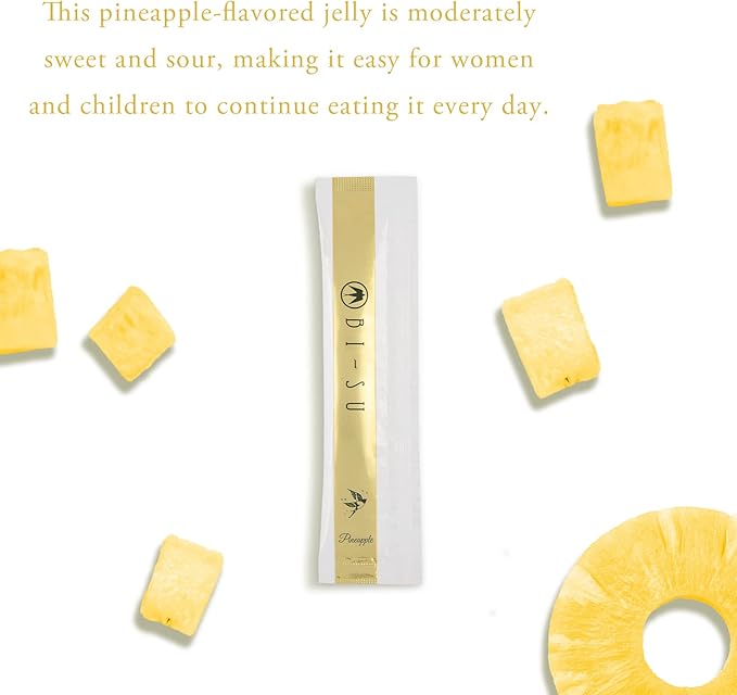Extract Jelly Stick | Natural Swiftlet Nests Extract, Collagen, Vitamin C, Japanese Skincare, Anti-Aging, Maintains Skin's Elasticity, Boosts Immune System, GI Health, Pineapple Flavor, 30 PCS