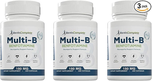 Benfotiamine Multi-B Neuropathy Support Formula for The Nutritional Support of Neuropathy - 360 Capsules - Pack of 3 Bottles