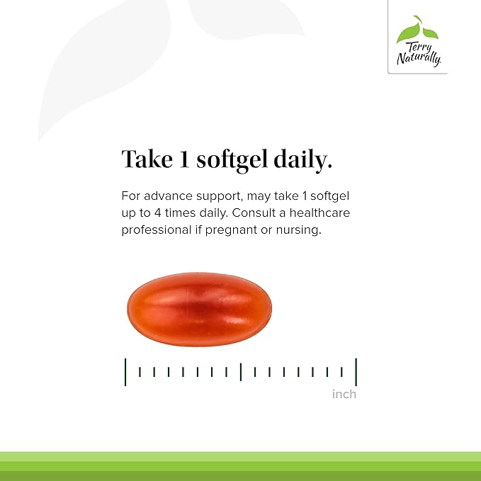 Terry Naturally Omega-7 Dry Eye Relief - Eye Health Supplement with Buckthorn Seed Oil - Dietary Supplement to Aid Dry Eye Relief - 60 Softgels