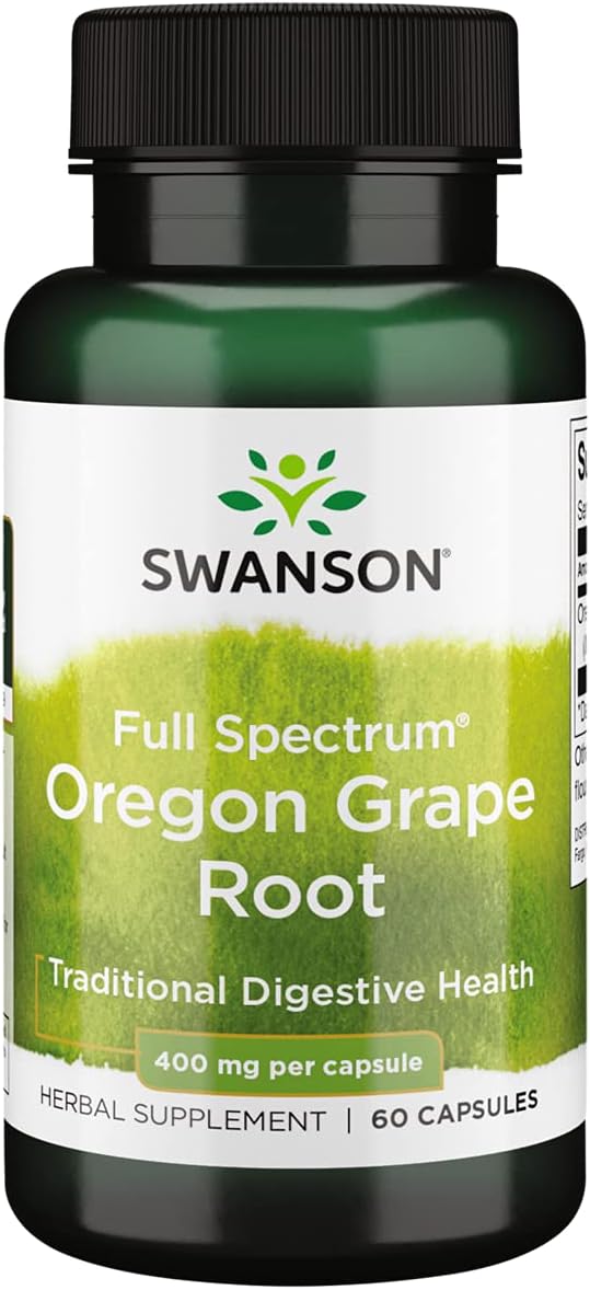Swanson Full Spectrum Oregon-Grape Root 400 Milligrams 60 Capsules