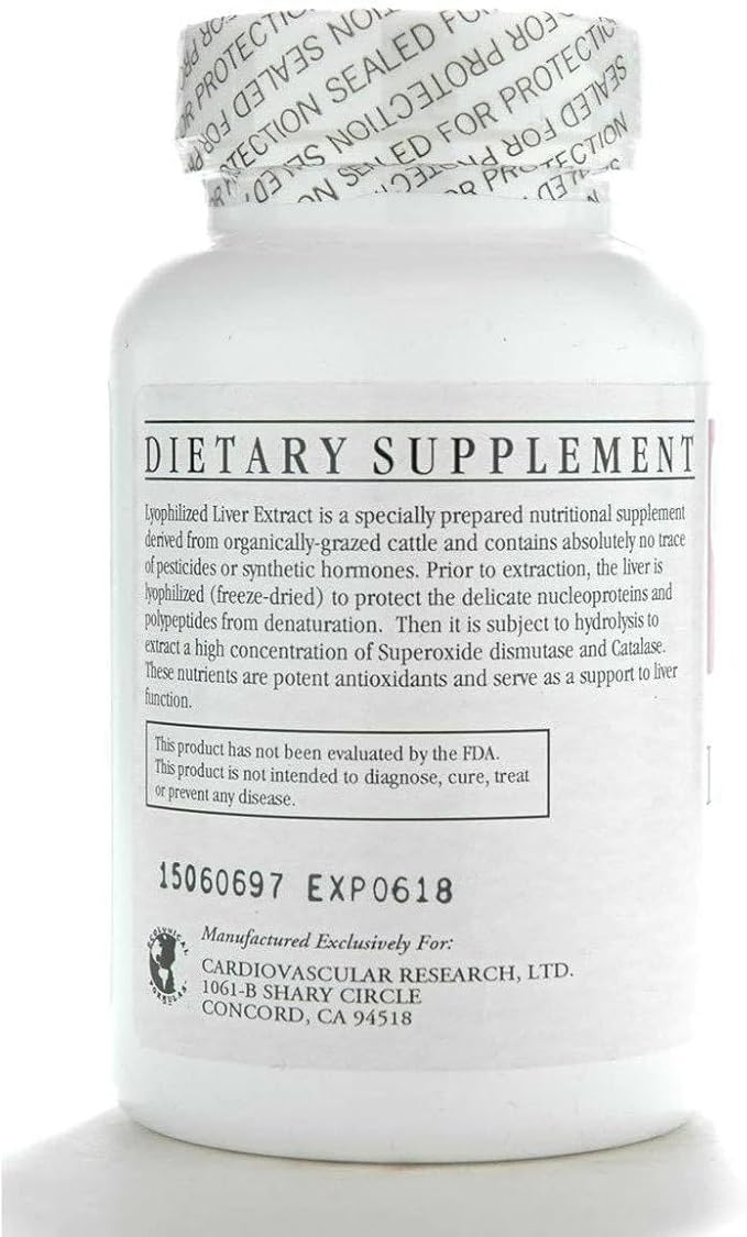 Ecological Formulas Liver Extract Lyophilized 90cp