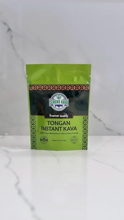 SINGHS Micronized Instant Kava Powder - Tongan Kava, 4 Ounce (Pack of 1), 4.0 Ounce, Pack of 1 (50201700)