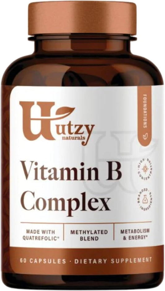 Vitamin B Complex | Contains All 8 Essential B Vitamins | with Choline and Inositol | 60 Capsules