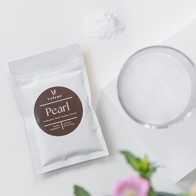 Pure Pearl Powder | 60 Grams |100% Natural Ingredients from Fresh Water | Non-GMO | Dietary Supplement with Calcium & Amino Acids (30 Servings)