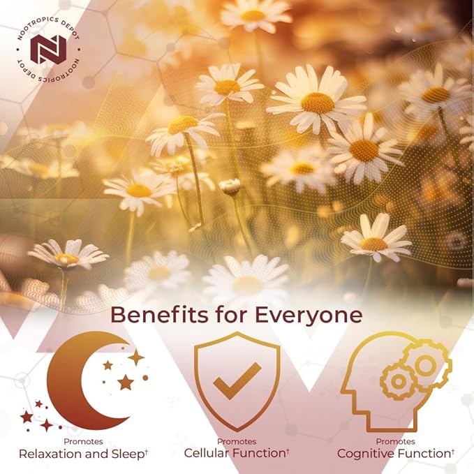 Nootropics Depot Apigenin Capsules | 200mg | 120 Count | >98% Apigenin | Supports Healthy Stress Levels