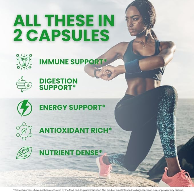 Moringa Leaf Supplement – 180 Pure Moringa Powder Capsules Packed with Nutrients for Immune Support, and Daily Health (2 Bottles of 90)