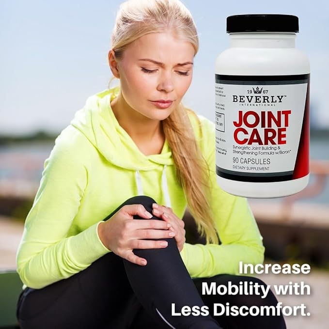 Beverly International Joint Care, 90 Capsules. All Over Joint Support. 3-Stage Building Formula with Glucosamine, Chondroitin, MSM, Hyaluronic Acid. Increase Mobility with Less Discomfort.