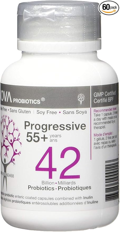 Multi-Strain Progressive 55+ 42 Billion Probiotics per Capsule-60 VCaps