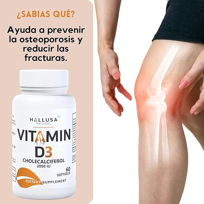 Vitamin D3 2000 IU, Immune Support Supplement, 60 SOFTGELS