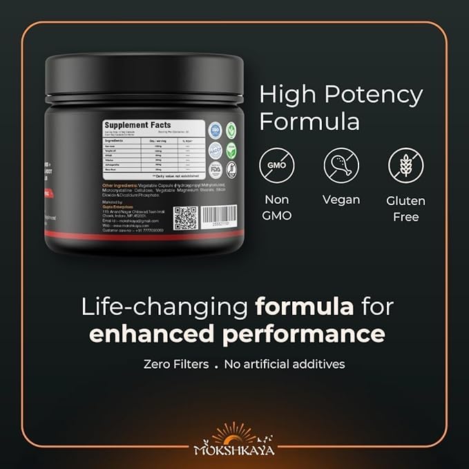 Shilajit Capsules for Men | Natural Sea Moss caps | Shilajit 1000 Mg Per Serving | Shilajit 60 Capsules for Stamina, Strength & Endurance with Fulvic Acid for Men 1000 mg Serving