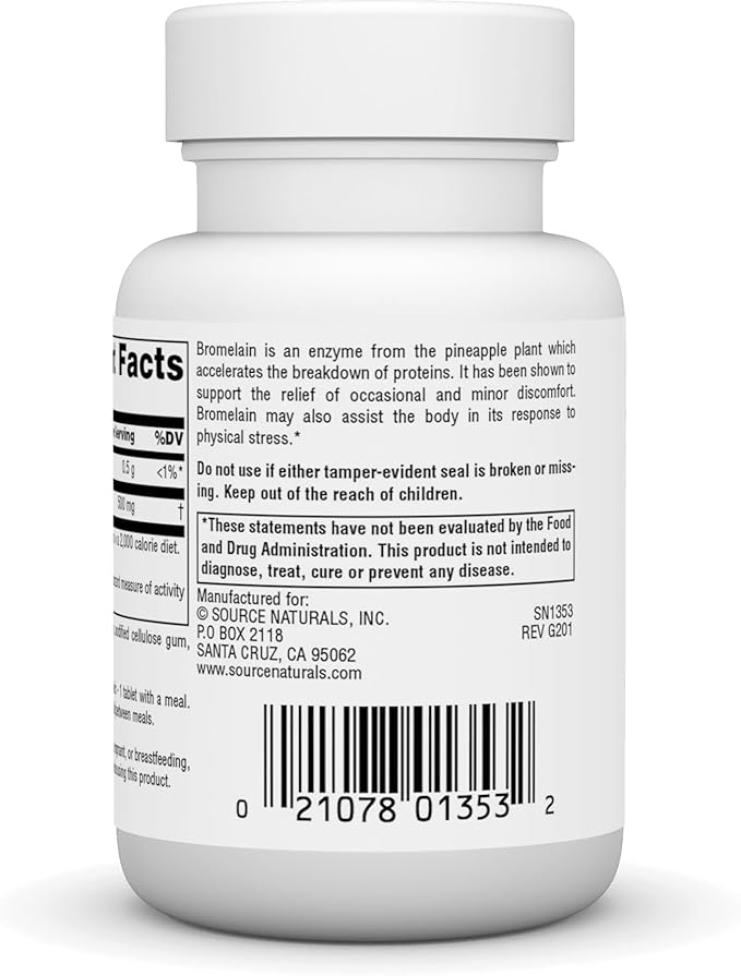 Source Naturals, Inc. Bromelain 500mg 2000GDU 30 Tablet