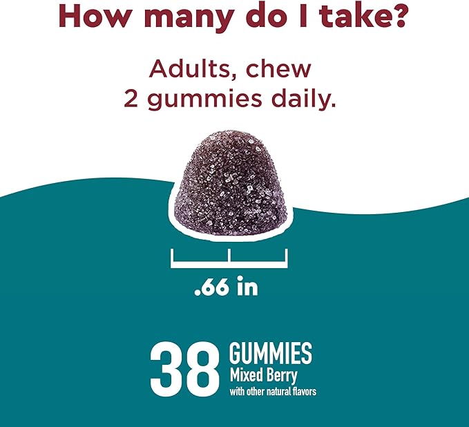 Nature Made Wellblends Calm Mind & Body, Magnesium Citrate, Ashwagandha 125mg & GABA 100mg Blend for Stress Relief, 38 Gummy Vitamins