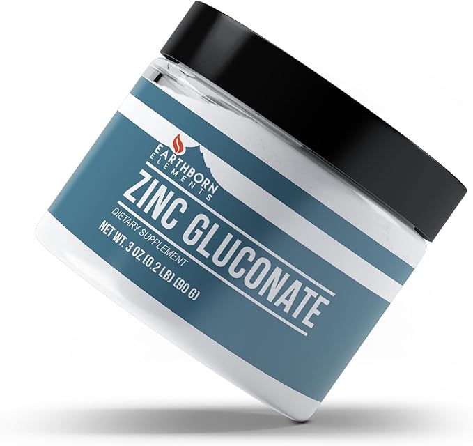 Earthborn Elements Zinc Gluconate 3 oz, Always Pure, No Fillers Or Additives