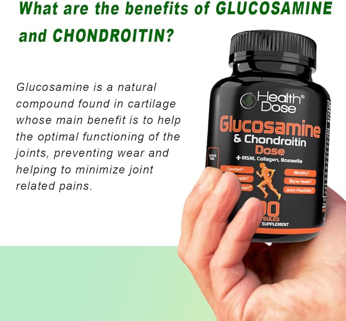 Glucosamine Plus Premium Joint Support - with MSM, Collagen & Boswellia - 90 Capsules - Antioxidant Properties for Cartilage Support, Joint Health & Mobility Pack of 2.