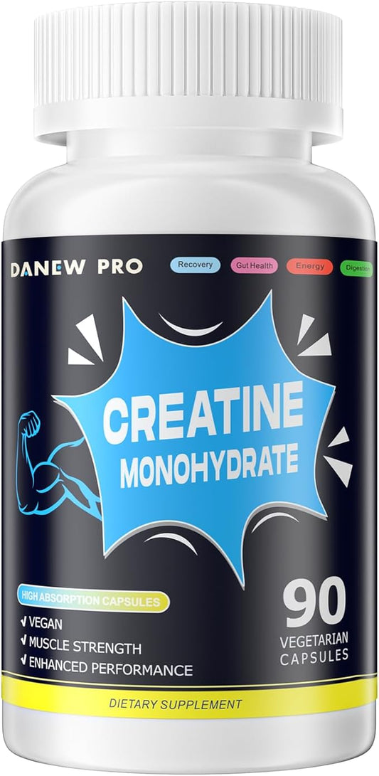 Creatine Monohydrate 2500mg Per Serving, 90 Capsules - Gluten Free, Non-GMO