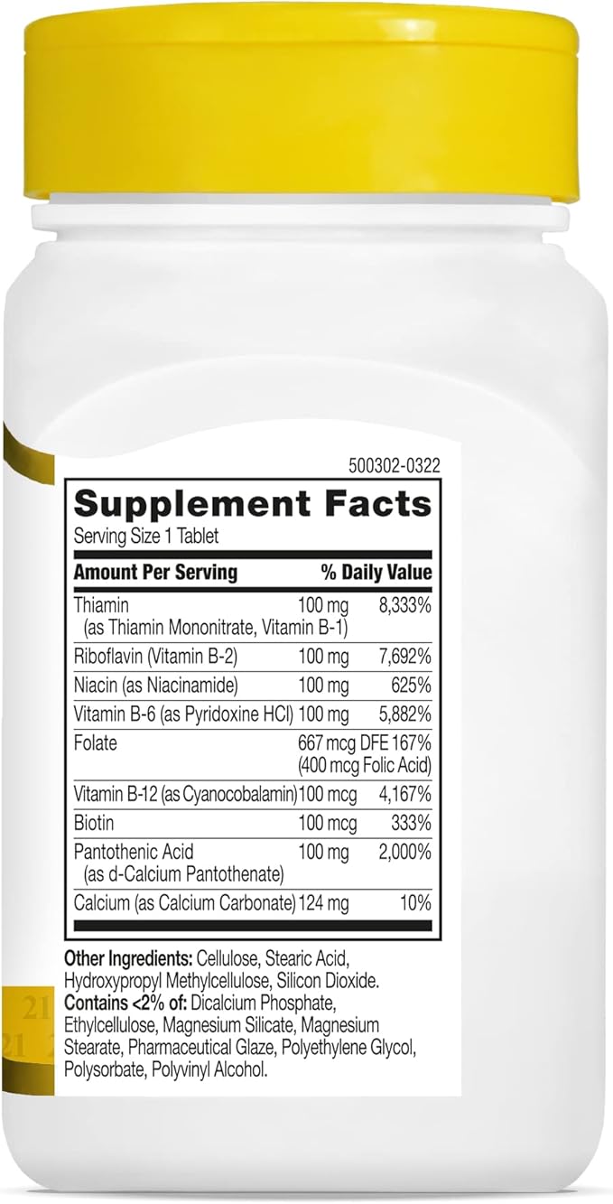 21st Century B 100 Complex Prolonged Release Caplets, 60 Count (Pack of 2)
