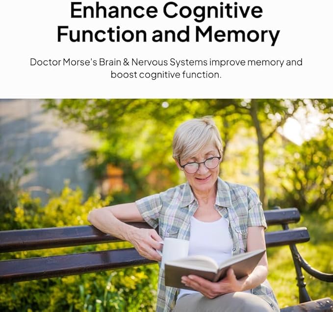 Doctor Morse's Brain & Nervous Systems Support - Support Immunity & Stress Level - Naturopath Formulated Nootropic Supplement - Ginkgo Leaf, Gotu Kola, Astragalus Root & Butchers Broom - 90 Capsules
