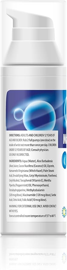 Vitamin B12 Cream Methyl B-12, Methylcobalamin B12 1000 mcg Energy, Health & Vibrant Skin, Powerful Topical B12 Skin Cream - Helps with Eczema & Psoriasis.Energy Like B12 Patch