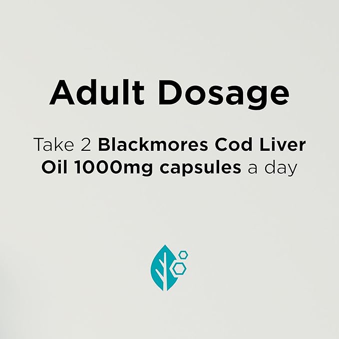 Blackmores Cod Liver Oil 1000 mg 80 Capsules, Vitamin A + Vitamin D + Omega-3, Made in Australia