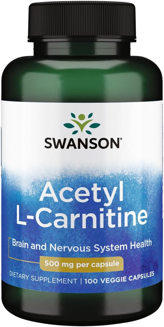 Acetyl L-Carnitine 500 mg 100 Caps by Swanson Premium