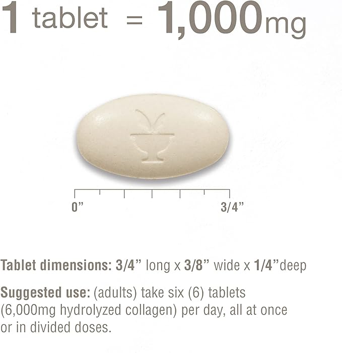 Youtheory Advanced Collagen - 6,000 mg - with Vitamin C - for Hair, Skin & Nails* - Collagen Supplements for Women and Men - 120 Tablets