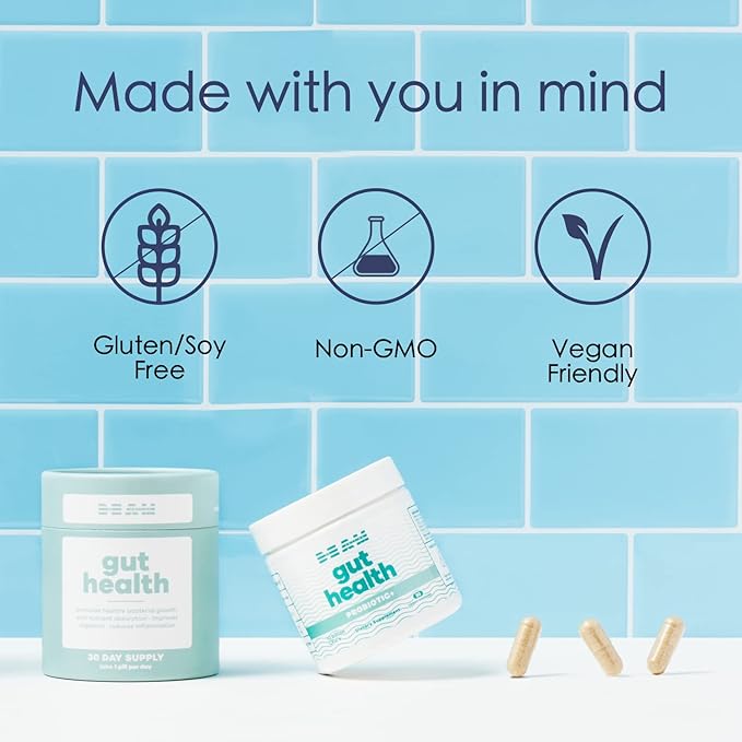 Be Amazing Gut Health Probiotic+ | Digestive Enzymes, 10 Billion CFU, 8 Probiotics Strands, Improves Skin | Reduce Bloating & Supports Regularity for Women & Men | Vegan, Gluten Free | 30 Capsules