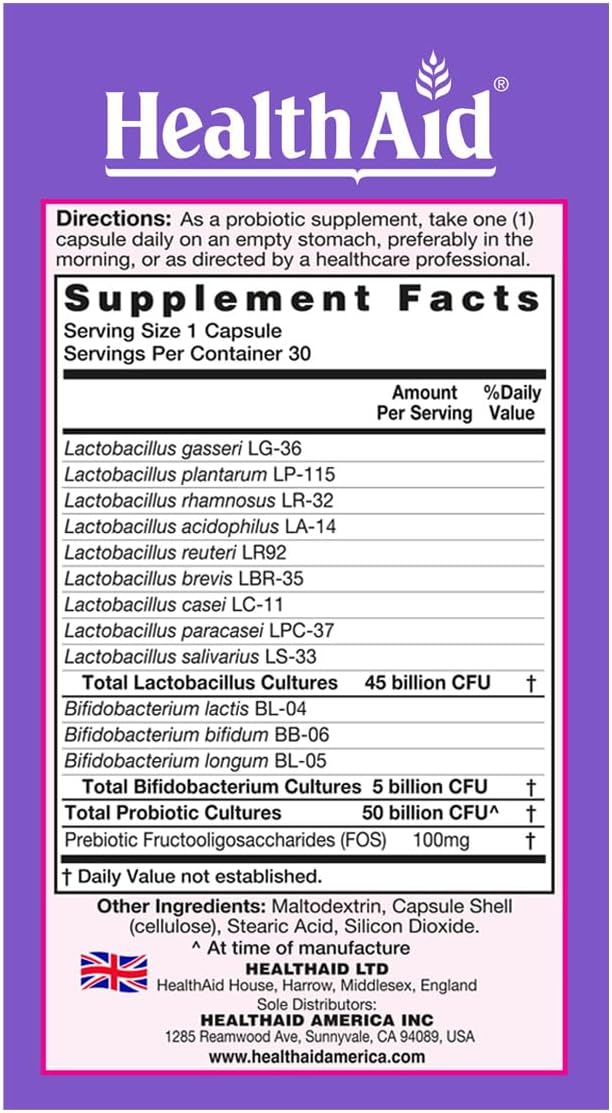 WomensProbio 50 Billion with Prebiotic, 30ct Once Daily Capsule, Support for Feminine Health, Abdominal Bloating, and Yeast Infection, Acid & Bile Resistant, Lactose, Gluten, and GMO Free, Vegetarian