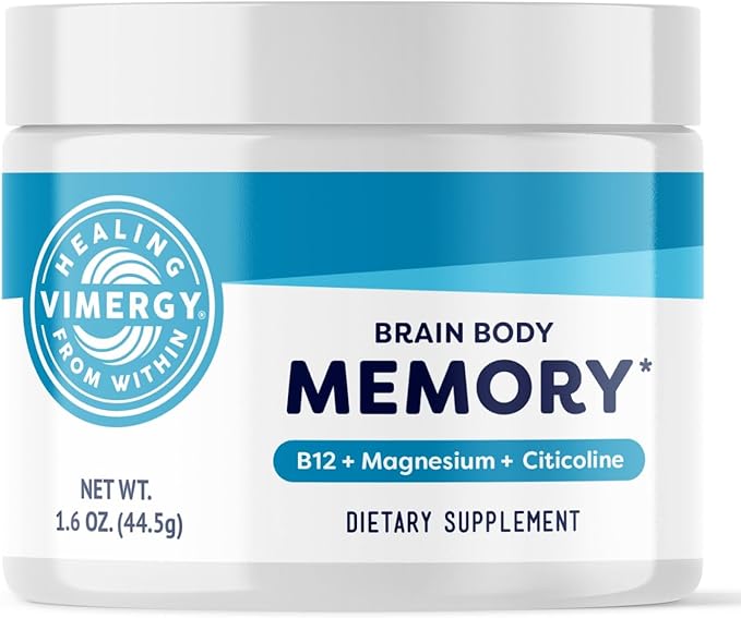 Vimergy Brain Body Memory* – Powers 5 Memory Types and 10 Benefits of Memory Function - Fast-Absorbing, only Three Ingredients - Non-GMO and Gluten Free - 1 Scoop for Ages 18+
