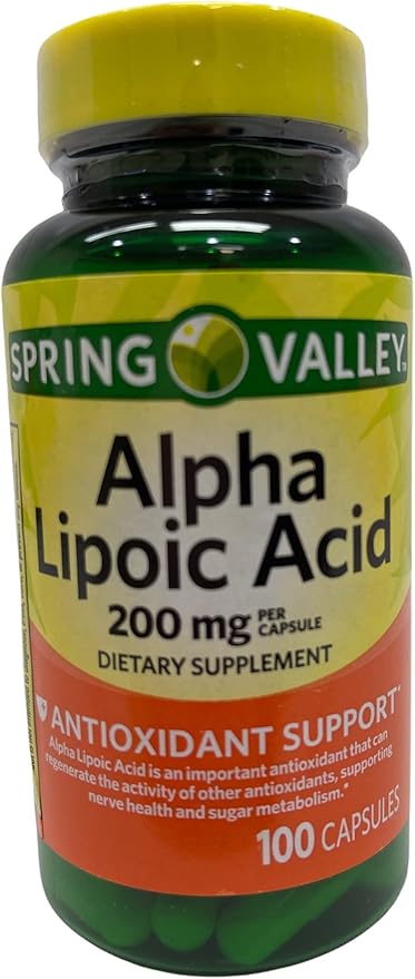 Nutritional Supplement Support Bundle: (2) 200mg 100 ct Bottles of Alpha Lipoic Acid Tip Card