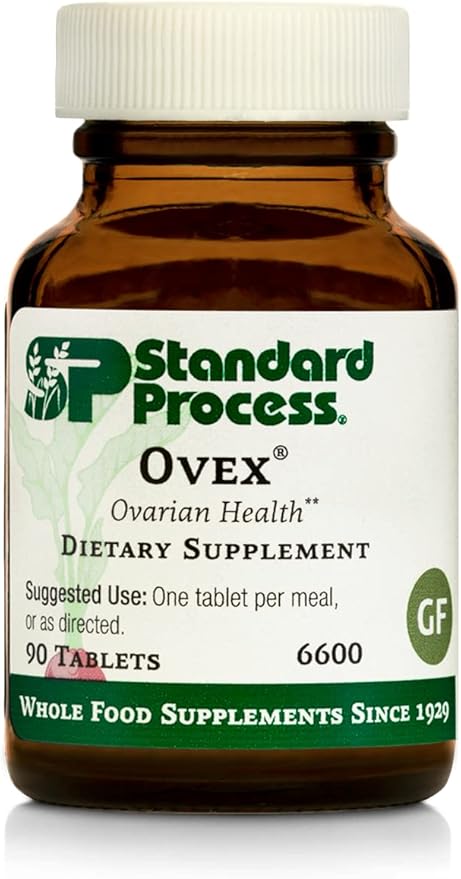 Standard Process Inc. Ovex - Whole Food Women's Health Supplement with Calcium Lactate, Magnesium Citrate, and Vitamin C - Gluten Free - 90 Tablets