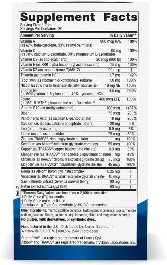 Nordic Naturals Multivitamins Family Bundle - Women's Multivitamin One Daily, Men's Multivitamin One Daily and Zero Sugar Kids Multivitamin Gummies