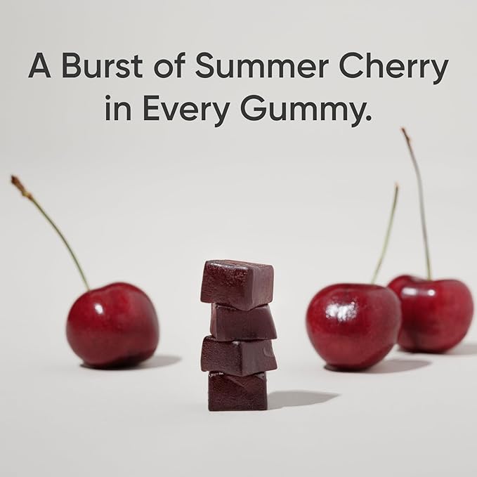 Sports Research® Tart Cherry Gummy Supplements | 600mg of NordicCherry™ | Enhanced Workout Recovery | Sugar and Sugar Alcohol Free - 60 Gummies for Adults, 1 Month Supply