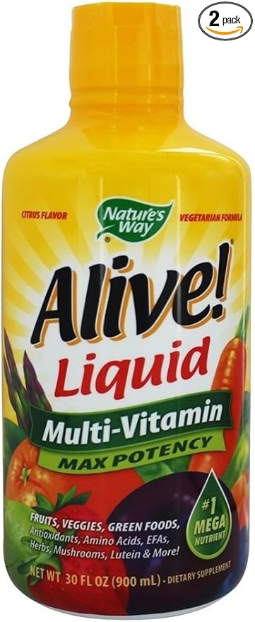Nature's Way Alive! Multi-vitamin Max Potency Citrus Flavor 30 Oz. (Pack Of 2)