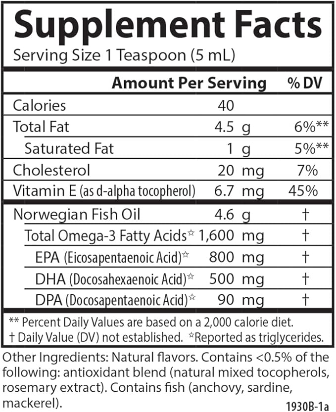 Carlson - The Very Finest Fish Oil, 1600 mg Omega-3s, Liquid Fish Oil Supplement, Norwegian Fish Oil, Wild-Caught, Sustainably Sourced Fish Oil Liquid, Mixed Berry, 200 mL (6.7 Fl Oz)
