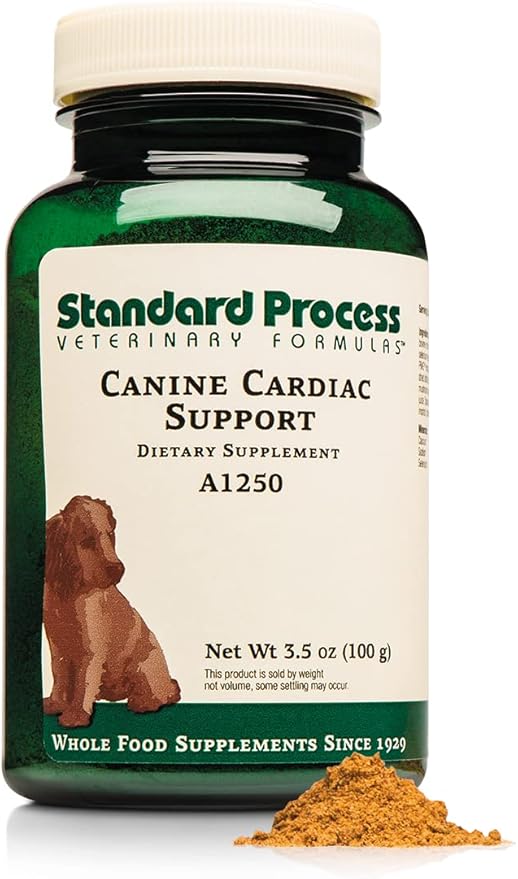 Standard Process Inc. Canine Cardiac Support - Dog Heart Health Supplement - Nutritional Formula to Support Cardiac Function - Pet Health Supplement with Selenium - 100 g